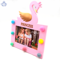 Princesa cisne Hermoso marco de fotos de madera para niñas